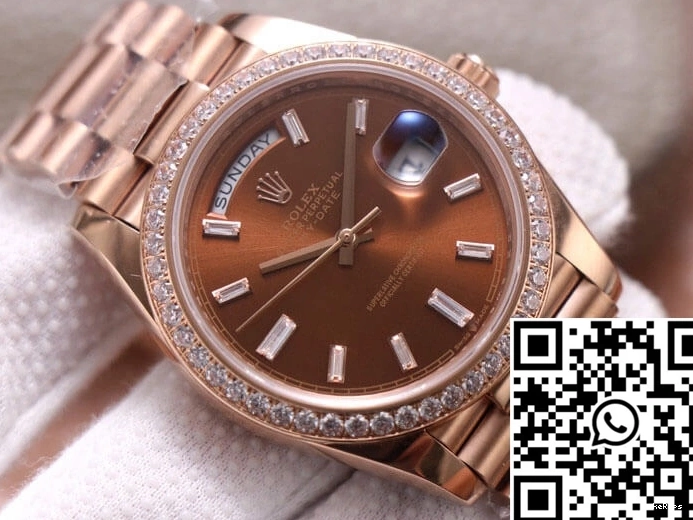 Factory Chocolate Diamond Rolex Dial Day-Date EW M228345RBR-0006 Color 0713
